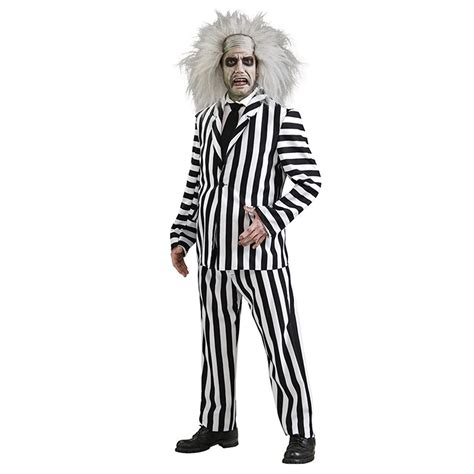 Beetlejuice Adult Costume Beetlejuice Costume Halloween Costumes Black