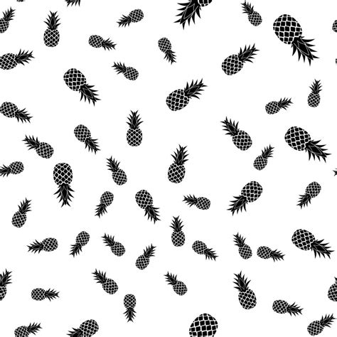 Tropic Fruit Pineapple Seamless Pattern Background Design Vector