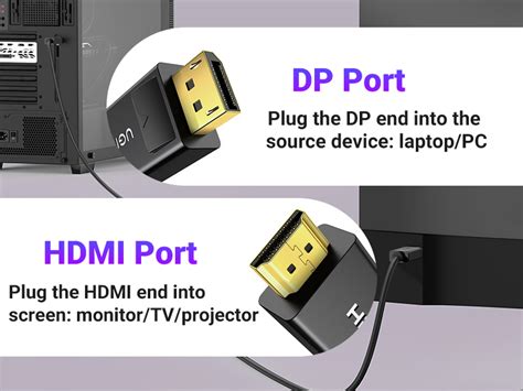 Ugreen Displayport Male To Hdmi Male Cable 2m Black Dp101 20 Brighttech Networks Kenya