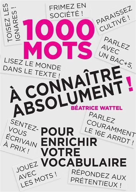 Mille Mots Conna Tre Absolument Ebook B Atrice Wattel