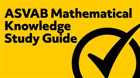 ASVAB Mathematical Knowledge Study Guide YouTube