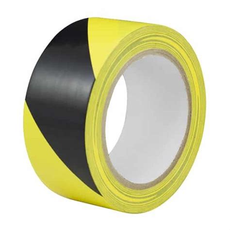 Durite Adhesive Hazard Warning Tape Black Yellow Mm X