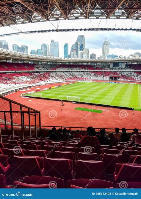 Corner of the Gelora Bung Karno Main Stadium, Jakarta Editorial Stock