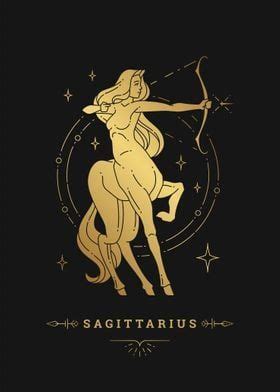 Sagittarius Zodiac Sign Poster Picture Metal Print Paint By Five