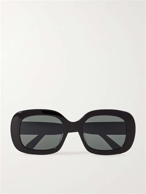 Celine Eyewear Triomphe Oval Frame Acetate Sunglasses Net A Porter