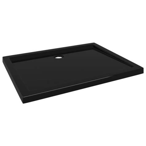 Receveur De Douche Rectangulaire Extra Plat ABS Noir 80x100 Cm