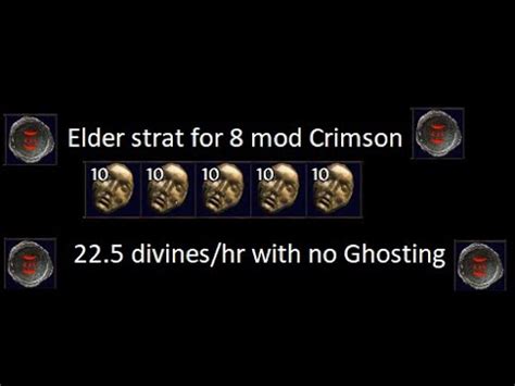 22 5 Divines Hr 100 Map Crimson Test Elder Strat Fast 8mod Mapping