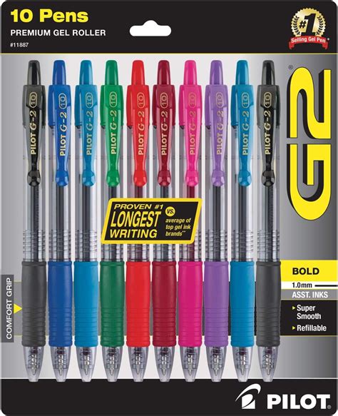 Pilot G2 Premium Retractable Gel Ink Rolling Ball Pens