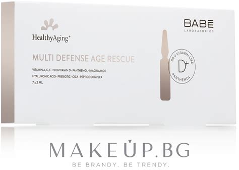 Мултизащитни ампули за лице с интензивен подмладяващ ефект Babe Laboratorios Healthy Aging