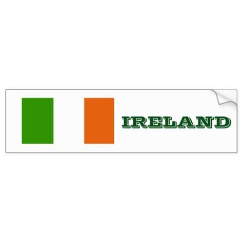 IRELAND (Flag) Bumper Sticker | Bumper stickers, Personalized custom ...