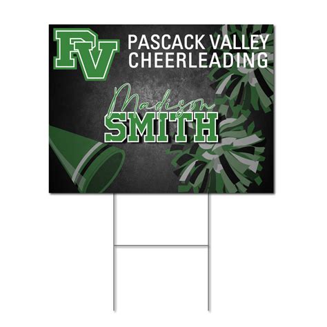 Pascack Valley Cheerleading Yard Sign School Spirit Place