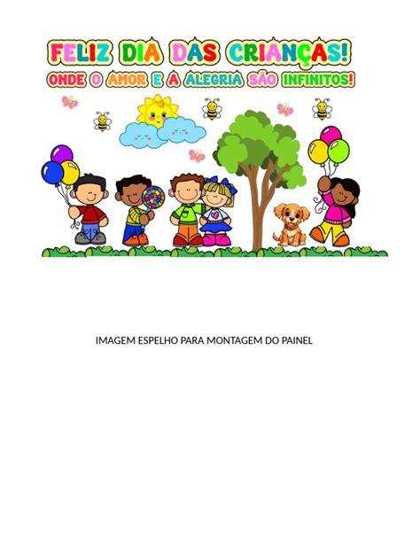 Feliz Dia Das Crianças Pdf - Painel Dia Das Crianças Gratuito | PDF