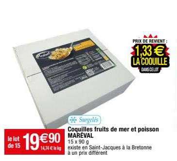 Promo Coquilles Fruits De Mer Et Poisson Mar Val Chez Migros France