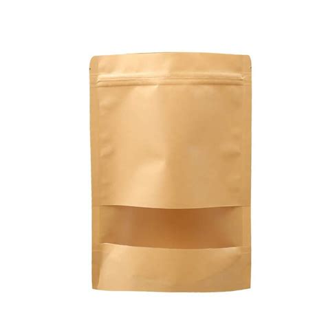 G Ziplock Standee Pouch Brown Craft Paper Mm Mm At Rs Piece