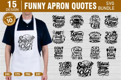 Funny Apron Quotes Svg Bundle Graphic By Vectoryzen · Creative Fabrica