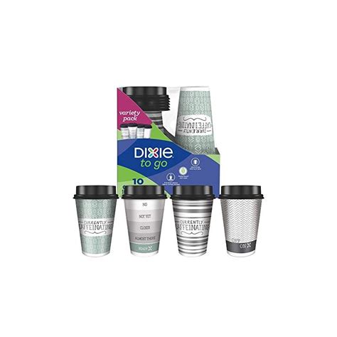 Dixie To Go Coffee Cups And Lids Oz Count Assorted Designs