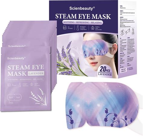 amazoncom scienbeauty steam eye mask  packs lavender heated eye
