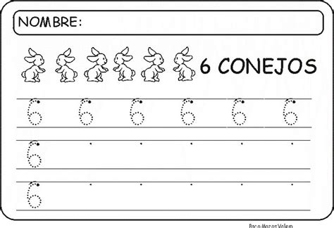 Recursos Didácticos Fichas Para Trabajar El Número 6 Escuela En La