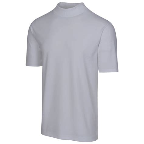 Greg Norman Golf Mens Mesh Solid Mock T Turtleneck Shirt