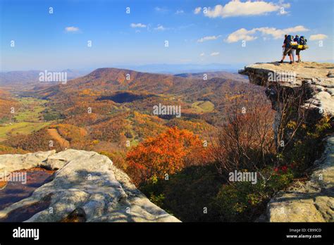 Mcafee Knob Appalachian Trail Roanoke Virginia Usa Stock Photo