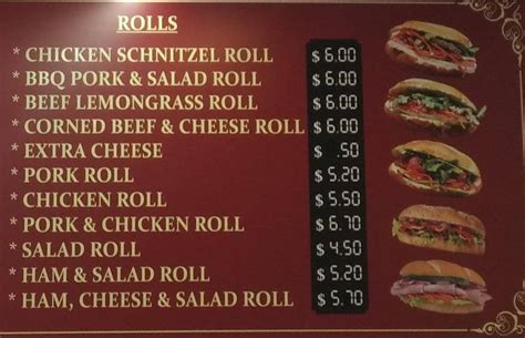 Menu At Sunny Vi Huong Hot Bread Gladesville
