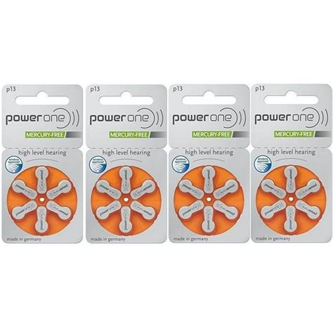 New 30 Pcs Power One Powerone Hearing Aid Batteries Size P13