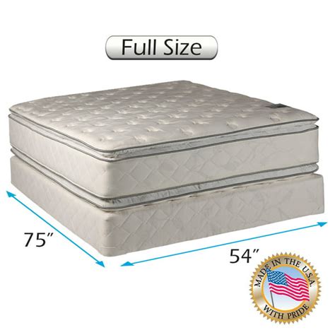 Serenity Pillow Top Full Size Medium Soft Mattress And Box Spring