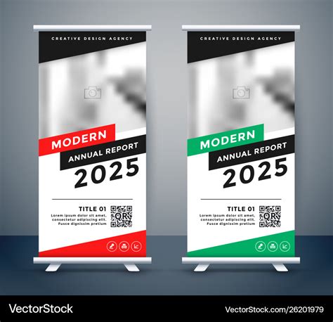 Modern Style Rollup Standee Banner Design Vector Image