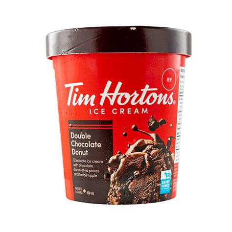 Tim Hortons Double Chocolate Donut Ice Cream 500 Ml Delivery Or
