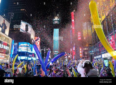 New York Usa Januar 2024 Nach Dem Silvester Ball Drop Der Den