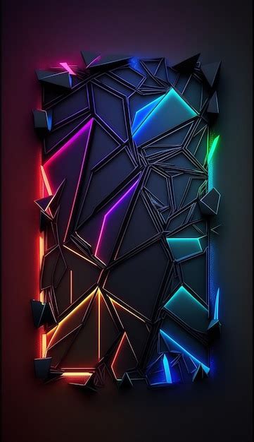 Premium AI Image | A colorful neon iphone cover with a black background ...