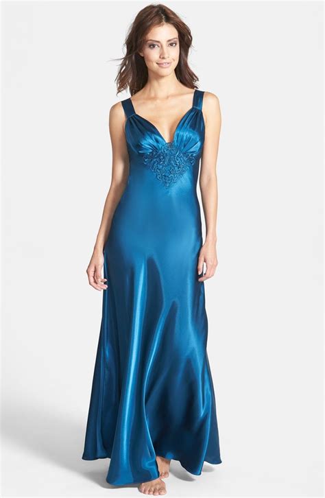 Best Silk And Satin Long Nightgown Images On Pinterest Nightgowns Satin Lingerie And Silk