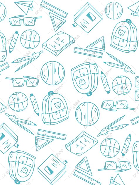 School Stationery Vector Design Images, Simple Hand Painted Stationery