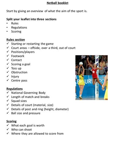 Btec Pe U2 Practical Sport Rules And Regulations By Laurs84 Teaching