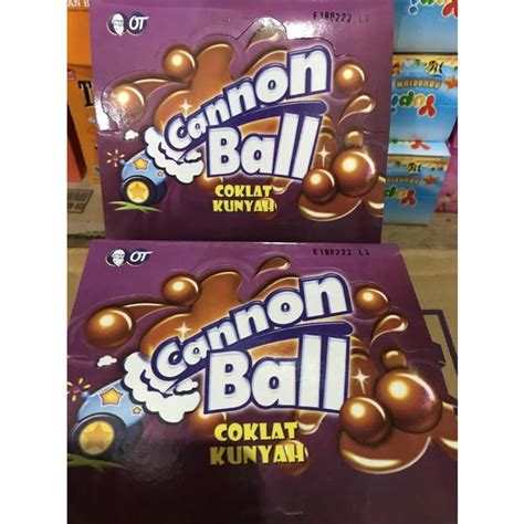 Jual Promo Cannon Ball Coklat Kunyah Box Isi Sachet Murah