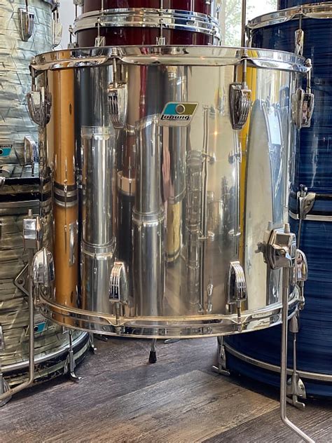 Ludwig Stainless Steel 1970s Floor Tom 16x18” Reverb Uk