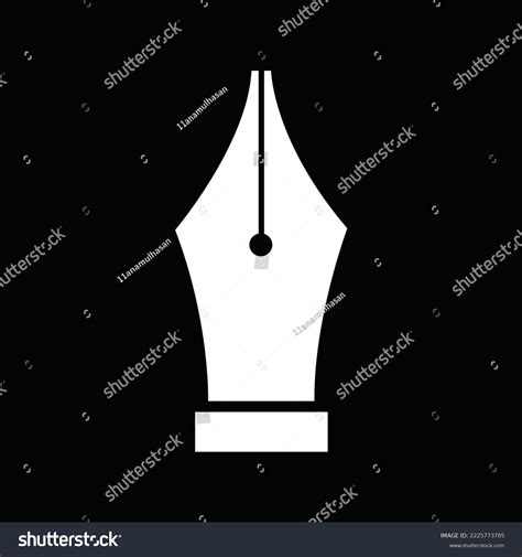 Fountain Pen Nib Icon Symbol Stock Vector Royalty Free 2225773785