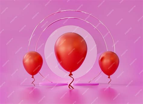 Premium AI Image | red balloon illustration