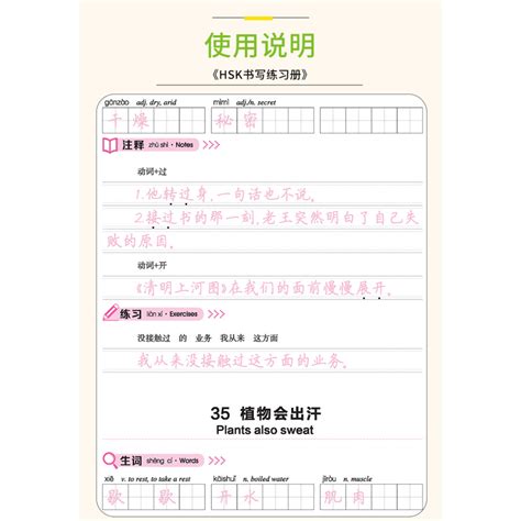 HSK Handwriting Workbook Level 5by Jing Xiaopeng ISBN 9787540146535