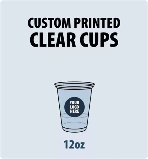 Custom Printed Clear Pet Plastic Cups