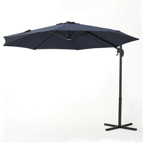 Noble House Sofia 115 Ft Steel Cantilever Tilt Patio Umbrella In Blue