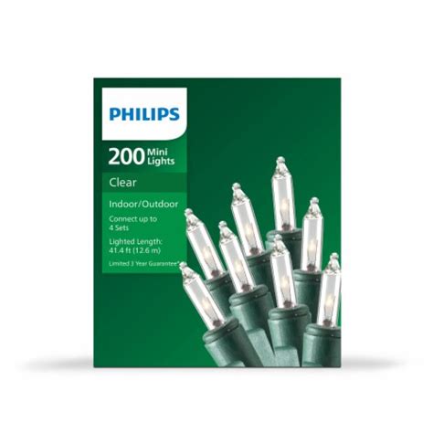 Philips Mini Incandescent Christmas Lights Clear 200 Ct Fred Meyer