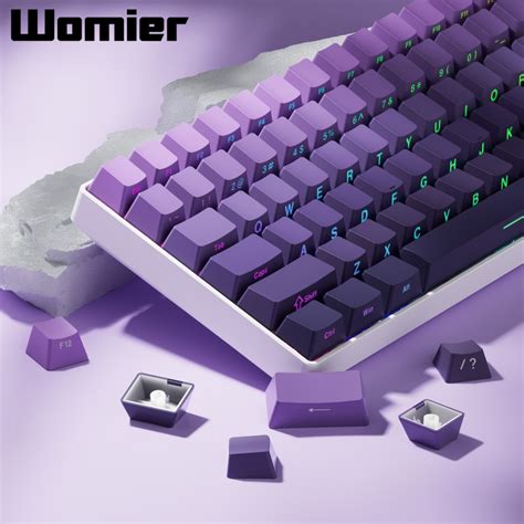 Womier Keys Side Printed Keycaps Pbt Double Shot Shine Through