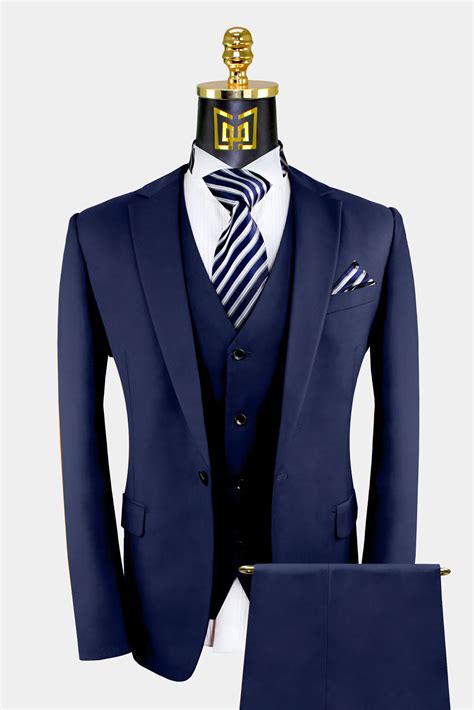 3 Piece Navy Blue Suit | Gentleman's Guru