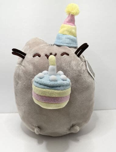 Gund New Pusheen Birthday Pusheen Plush Cat Stuffie 10 Inch Stuffed Toy Ebay