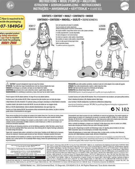 Mattel Asia Pacific Sourcing L0506 06A4T ROLLER GIRL User Manual K9817