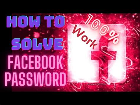 How To Solve Facebook Incorrect Password YouTube