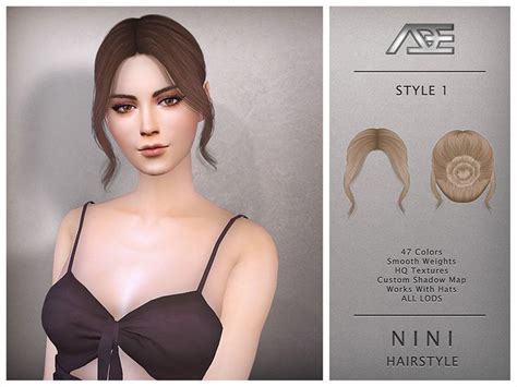 Ade Darma S Ade Nini Style Hairstyle In Sims Hair Sims