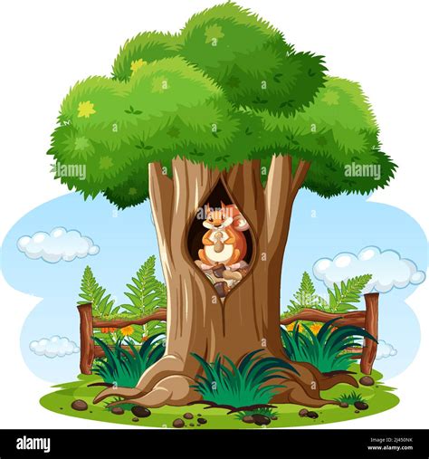 Squirrel In Tree Clip Art