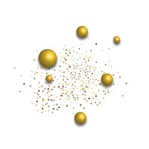 Golden Dots Vector Design Images 3d Ball On Golden Dotteds 3d Ball